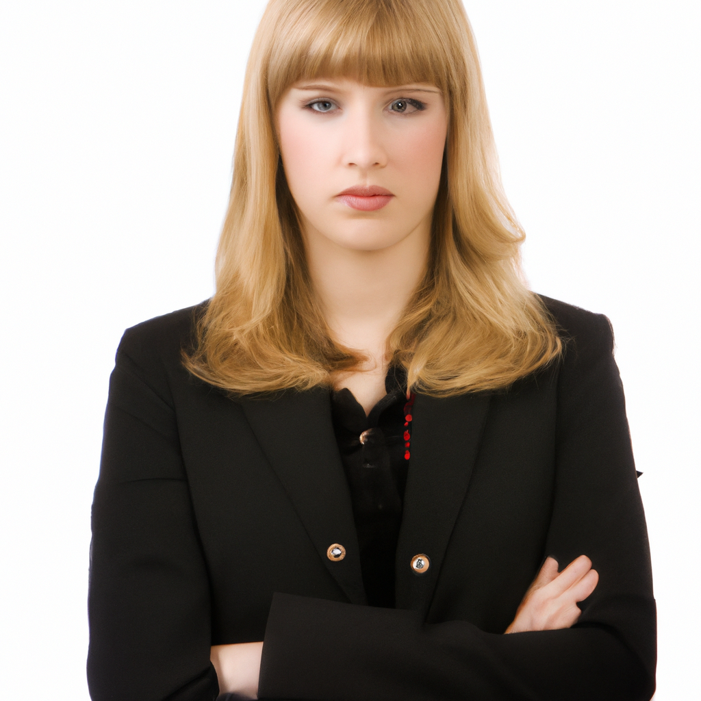Vážně vyhlížející businesswoman v obleku